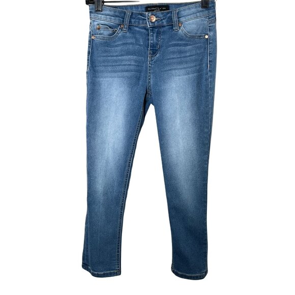 Celebrity Pink Girls Size 12 Skinny Stretch Blue Jeans - Picture 1 of 10
